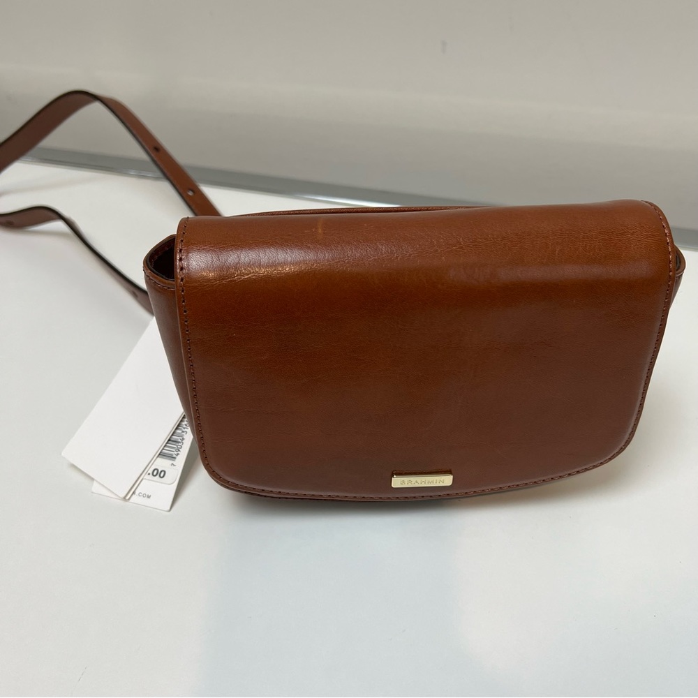 Brahmin Lil in Whiskey Topsail Genuine Leather Bag